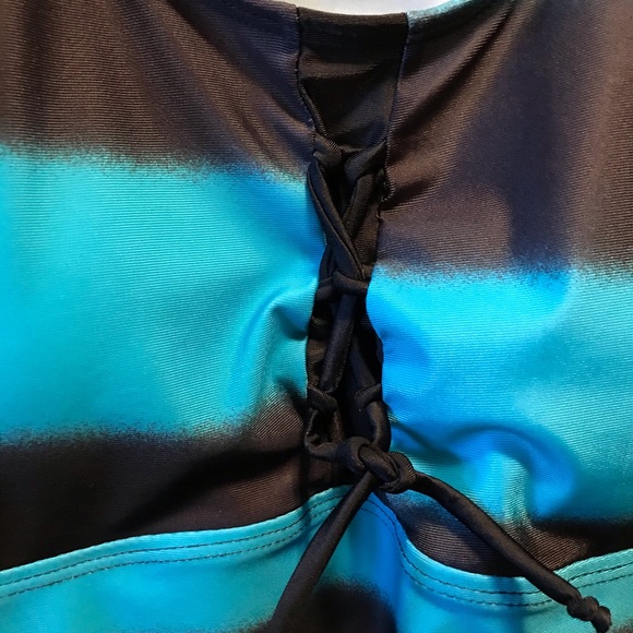 Black & Blue Racerback Tankini - Picture 9 of 12